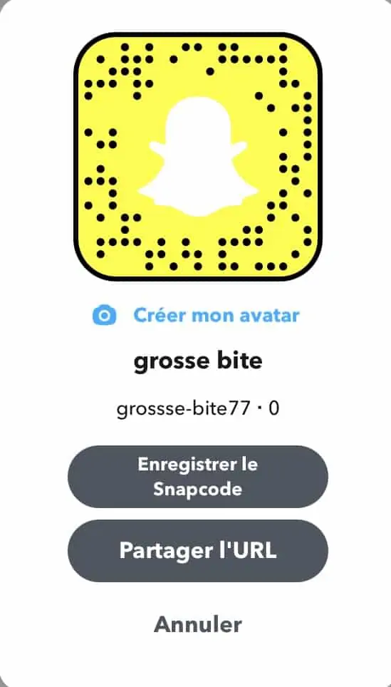 snap code grosse bite