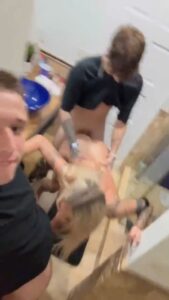 two chads fucking college hoe