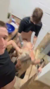 two chads fucking college hoe